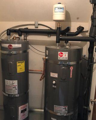 New solar water heater system install.