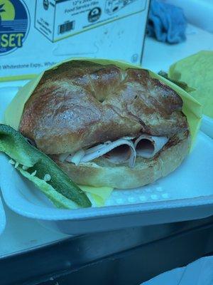 Ham/egg croissant- breakfast only