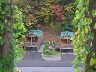 Rental Cabins: 1 bedroom with queen bed, and loft, full bathroom, rocking chairs on porch. No smoking. No pets in cabin.