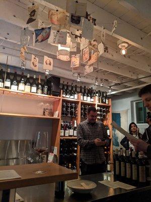 Inside the wine shop