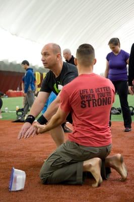 Some coaching at The Dome of Strength. Photo credit Extreme Training and DLAB