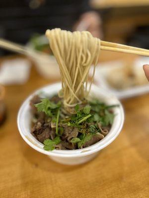 Hand pulled beef noodles