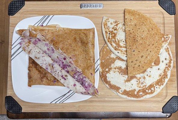 Onion Dosa and Twin Set Dosa