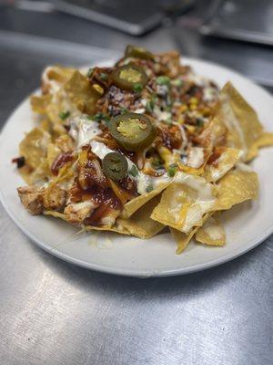 BBQ chicken nachos