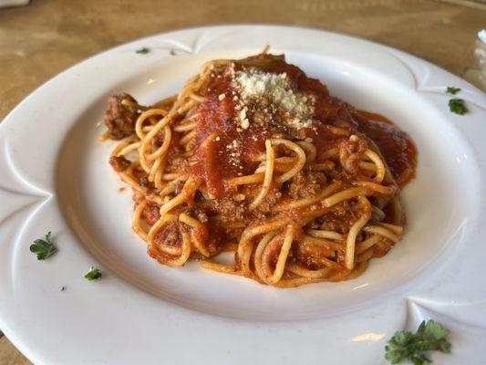 Spaghetti with Meat Sauce (lunch portion)