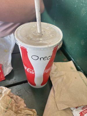 And the Oreo shake was perfect not to thick and not to runny plus still had good size chunks of Oreo's