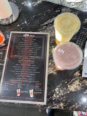 Menu Alley Oop Smoothie Fast Break Smoothie