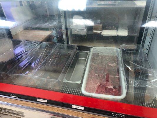 Good meat selection including marinated carne adada