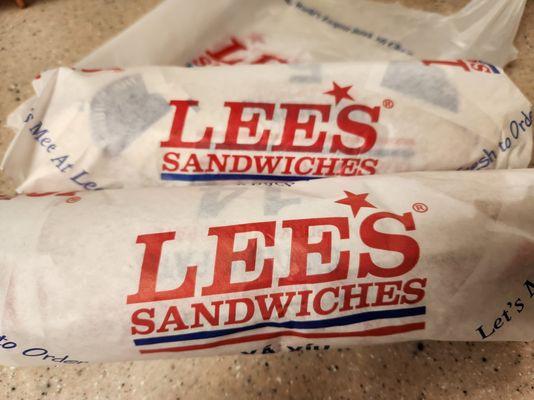 Lee's Sandwiches - sandwiches wrapped