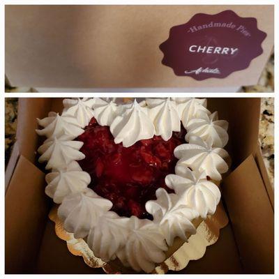 A Mini Heart Pie: Cherry Cream Cheesecake bought from Achatz for $11.99 and given to My Sister.  2/14/2024