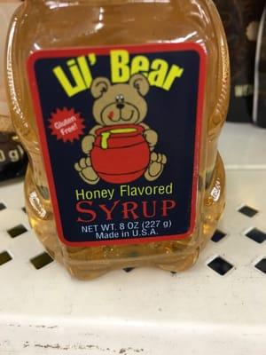 Honey flavored syrup.  Read tha labels