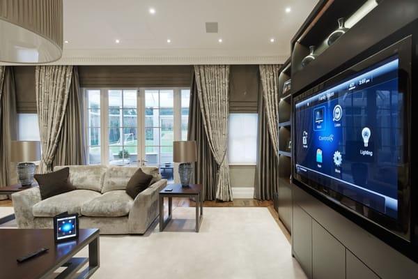 Smart Home Family Room by Control4