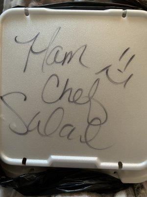 ham chef salad to go