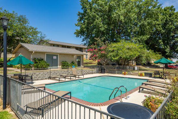 Oak Hollow Apartments - Longview, TX; Community Pool Area