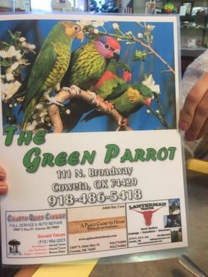 They don't actually serve green parrot.