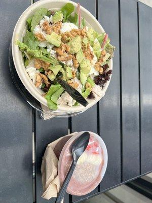 Protein bowl and nutty acai bowl.