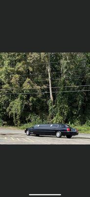 Standard eight passenger black Limousine perfect for weddings, proms and nights on the town.