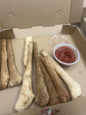 Bread Sticks..... LOL ummmm bones??  :(