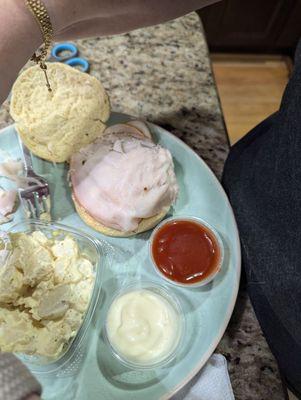 Medium Pit Turkey with potato salad