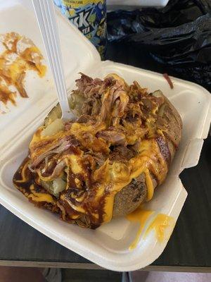 Loaded baked potato. No sour cream