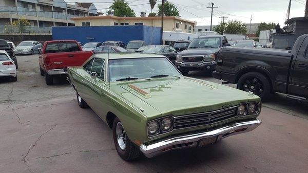 My 1969 Road Runner after Mike Phillips (LNM Auto Body) completed a masterful repair to the front end. ( of 4)