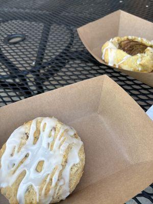 Fig pecan scone and pear pistachio galette