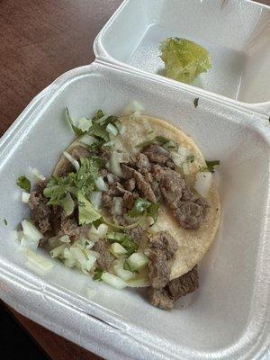 Carne asada taco