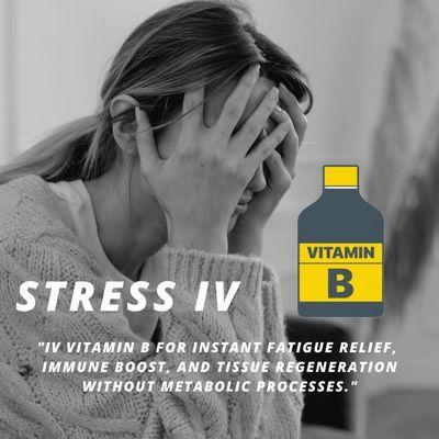 Combat stress and fatigue instantly with our Stress IV - packed with Vitamin B for an immune boost and tissue regeneration. #StressIV