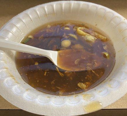 Hot and sour soup with scallions!!