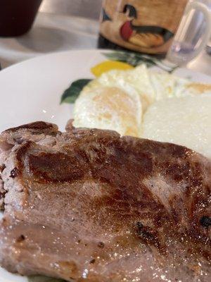 Steak and eggs