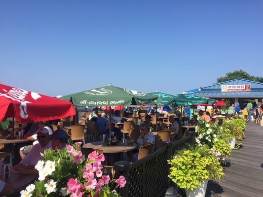 Dockside dining at On the Rocks