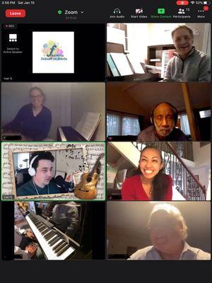 Online piano event for adult students.