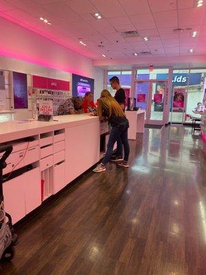 Two employees to attend one family, ridiculously slow Tmobile