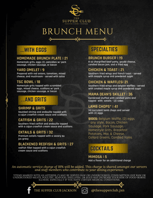 TSC Brunch Menu