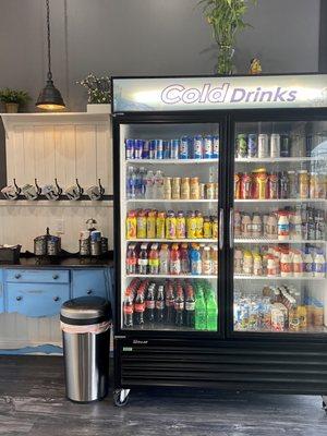 Beverage cooler & coffee bar