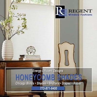 Honeycomb window shades Chicago by Regent Window Fashions.