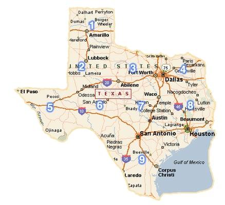 Map of Texas