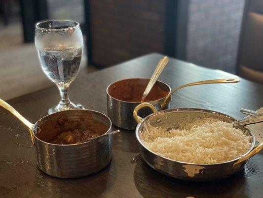 Lamb Roganjosh and Lamb Tikka Masala.