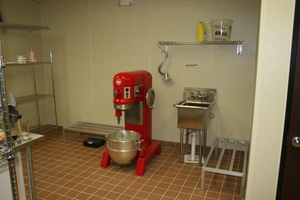 The mixer where we make fresh dough, every day!