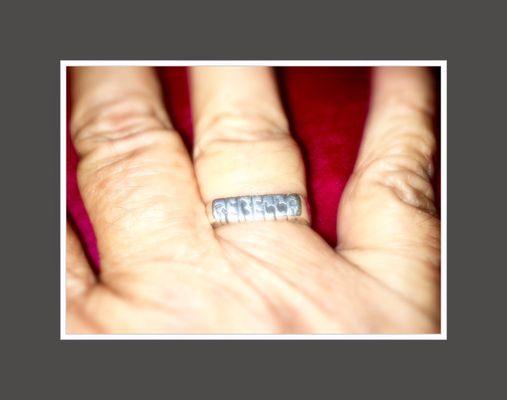 My, "Rebecca" ring. I should buy a "Goldie" ring too now that I think about it!