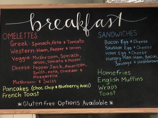 Breakfast Menu