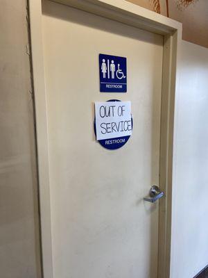 2 employees  lied to customers about the restroom being out of service!