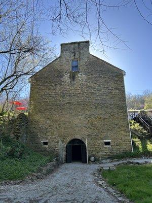 Outside of the winery/cellar from below