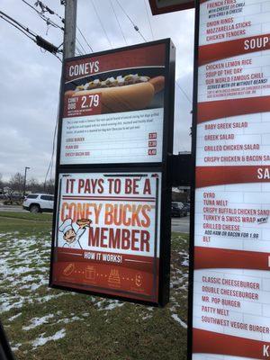 Drive thru Menu @ National Coney 19 & Garfield