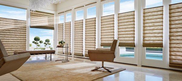 Roman Blinds & Shades by Blind Outfitters. Call 512-331-8380.