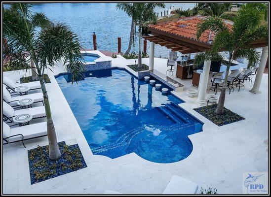 Pebbletec® pebble pool finish installed by Florida Pool®