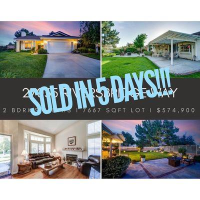 Valencia Home Sold in 5 days!!