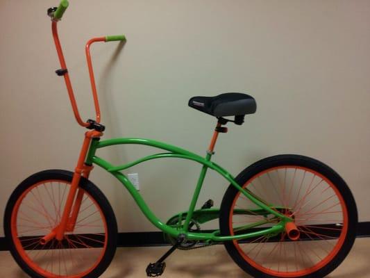 Beach cruiser powder coat job thanks to RW Little!  Turned out GREAT, guys!  Many thanks! ~Allen