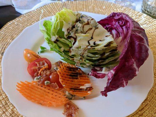 Wedding reception salad at the Mary Ann Peeples Pavilion at the Coastal Discovery Museum, Hilton Head Island.