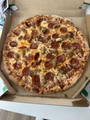 Our thin crust pepperoni was great